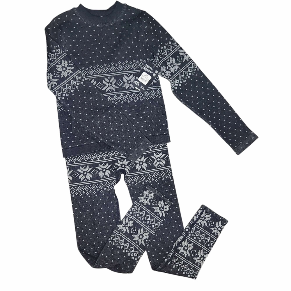 Christmas Black And White Snowflack Seemless Pajamas